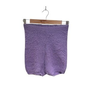 ZARA Soft Fuzzy Purple Women's High Waist Shorts - size M - nwt